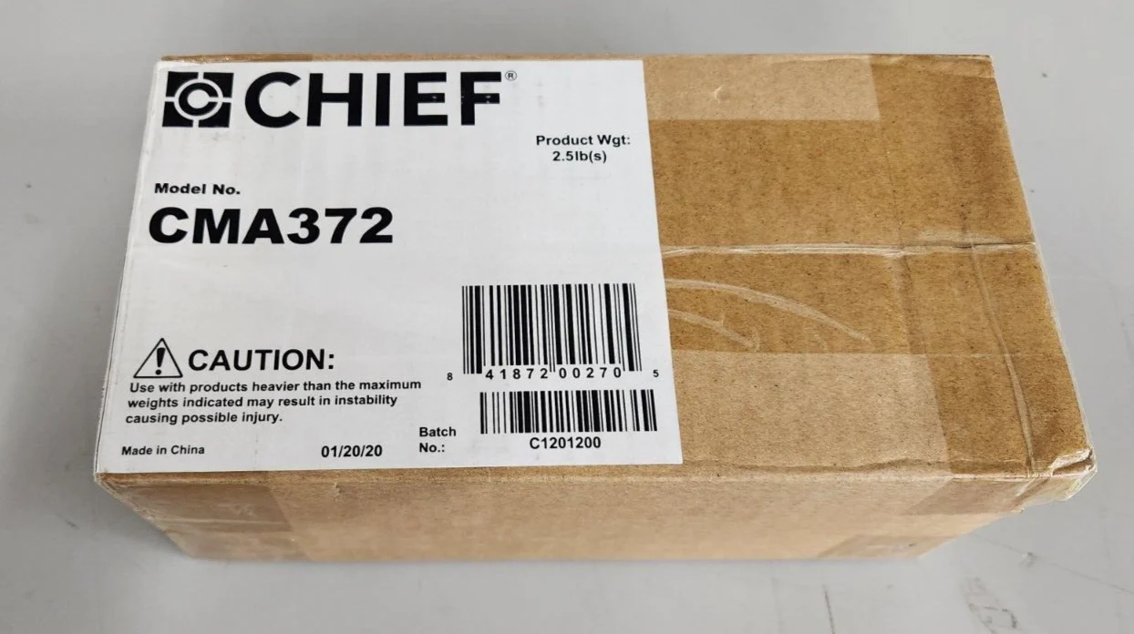 Chief CMA372 Offset Unistrut/ U-Channel Adapter Kit Black New - Image 3