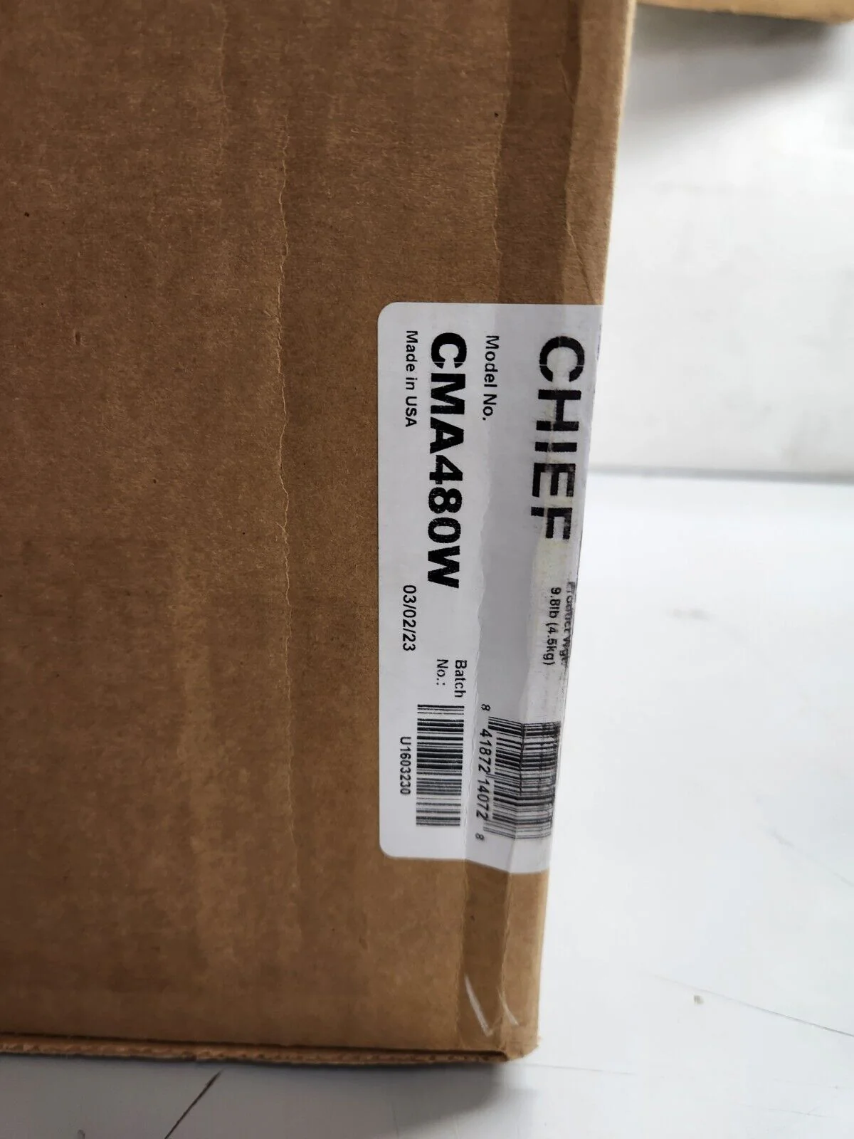 Chief CMA480W Column Storage Shelf (White)  NEW - Image 4