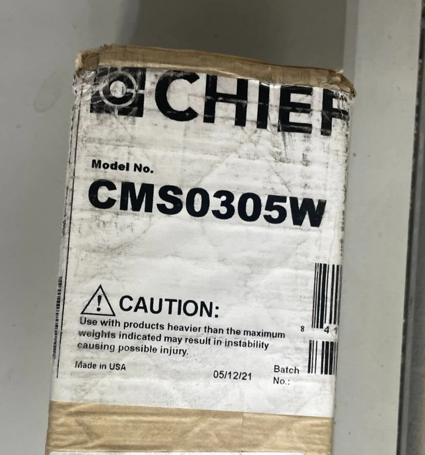 Chief CMS-0305W 3-5' Speed-Connect Adjustable Extension Column (White) - Image 2