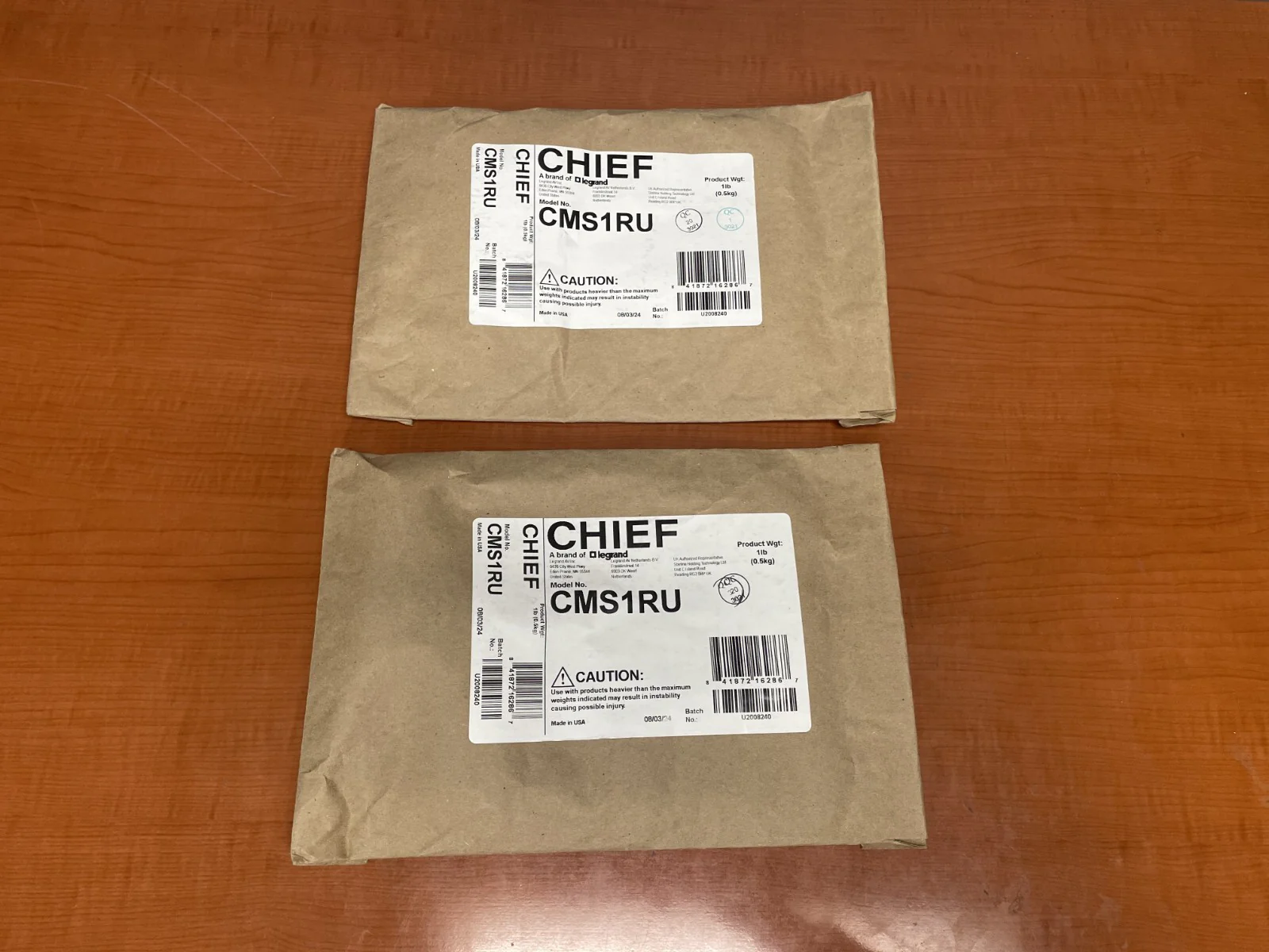 Chief CMS1RU 1RU Rack Mount Brackets Lot of 2