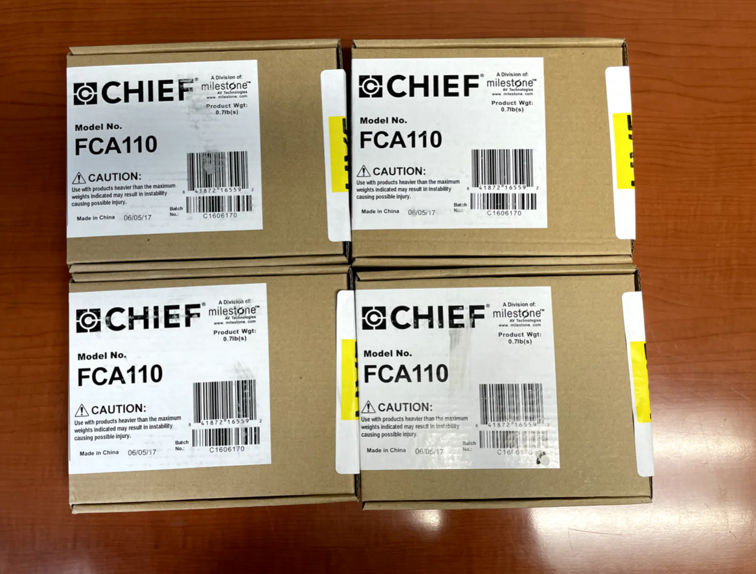 Chief FCA110 Fusion CAT5/Surge/CPU Adapter Lot of 4