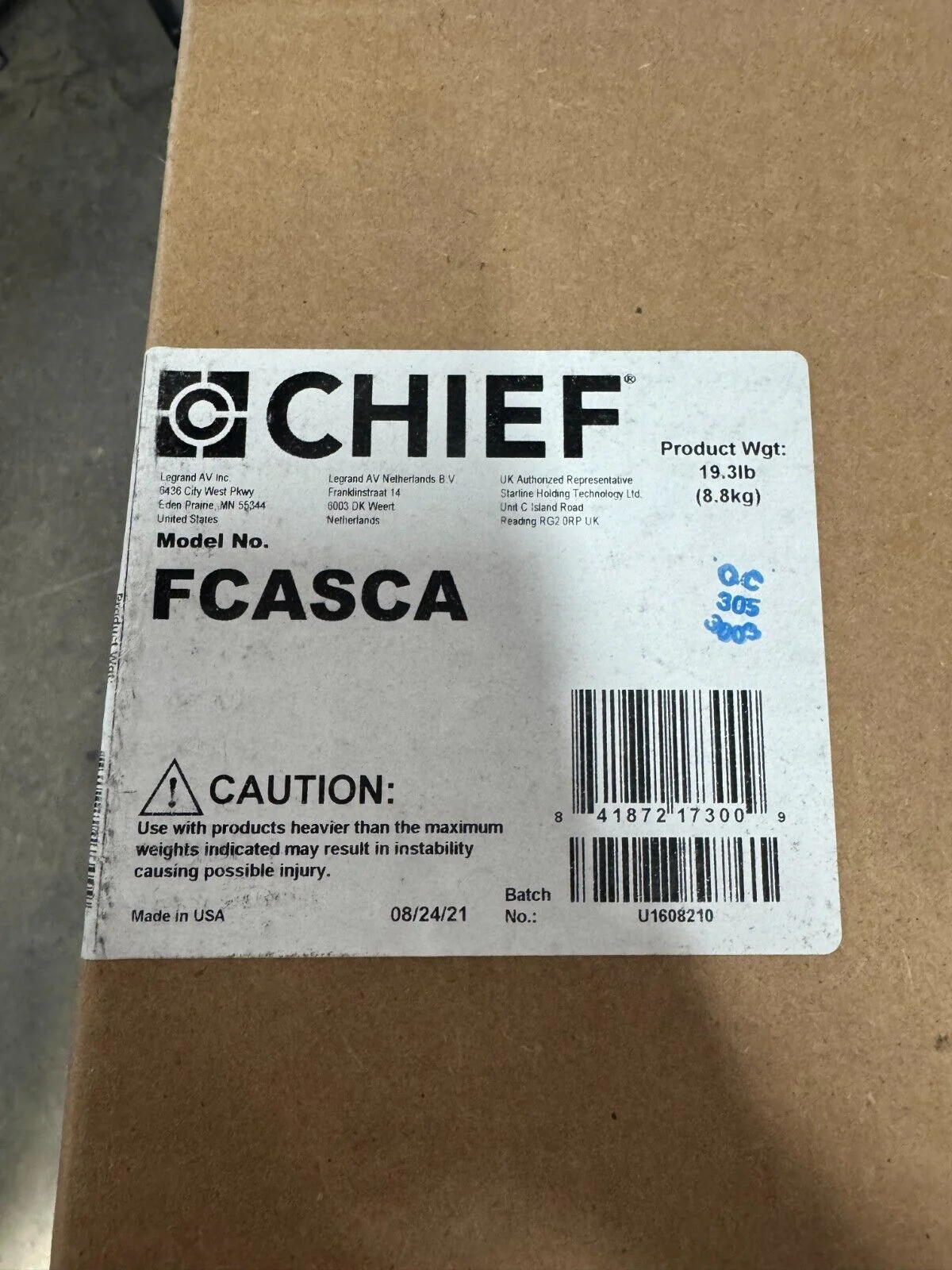 Chief FCASCA Structural Column Adapter - Image 2