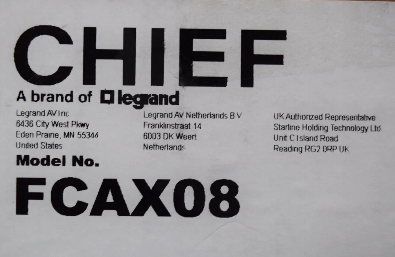 Chief FCAX08 Bracket  8" Fusion Freestanding / Ceiling Extension - Image 3