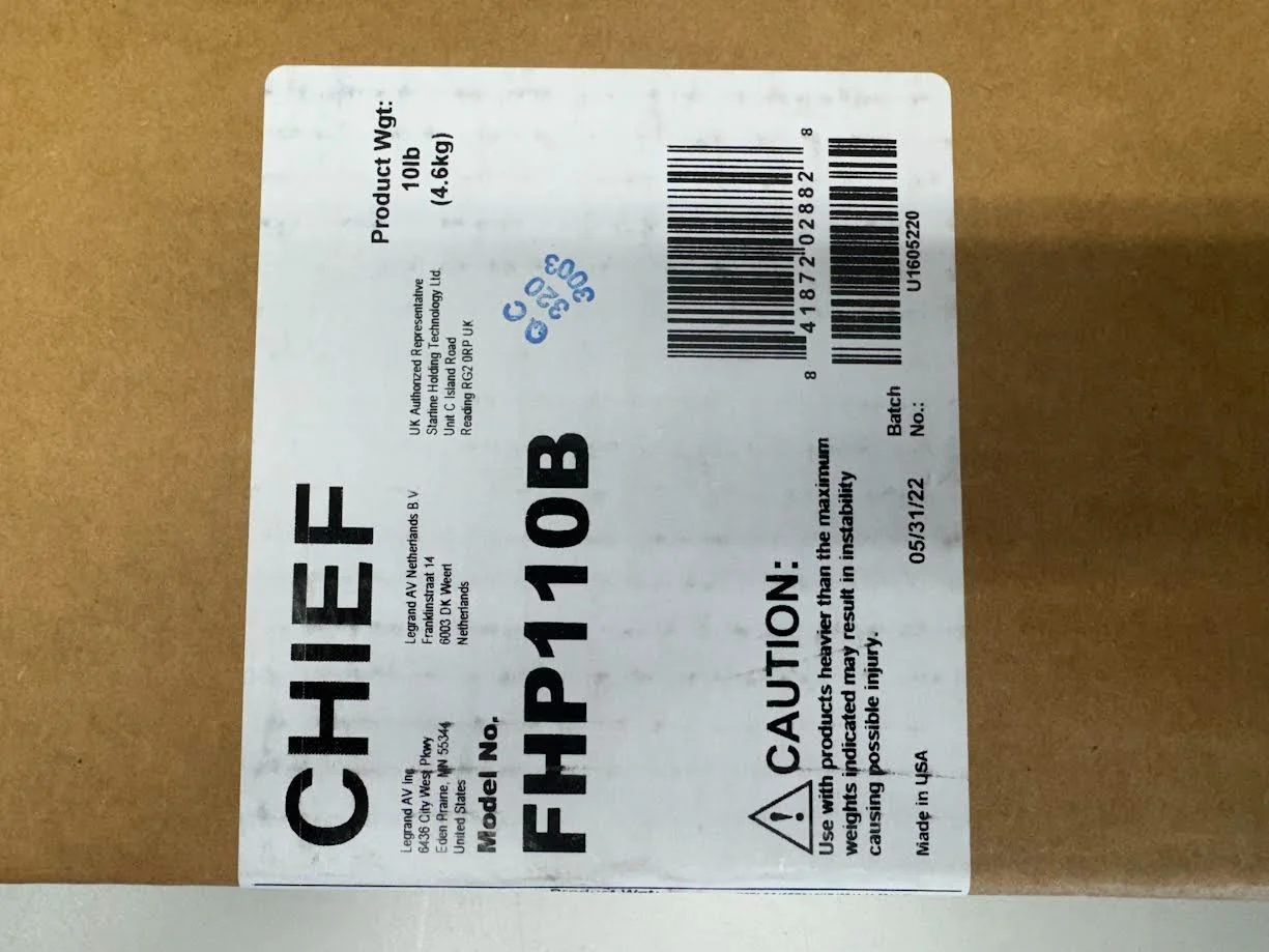 Chief FHP110B Flat Panel Ceiling Mount Kit with Adjustable Column (Black) - Image 2
