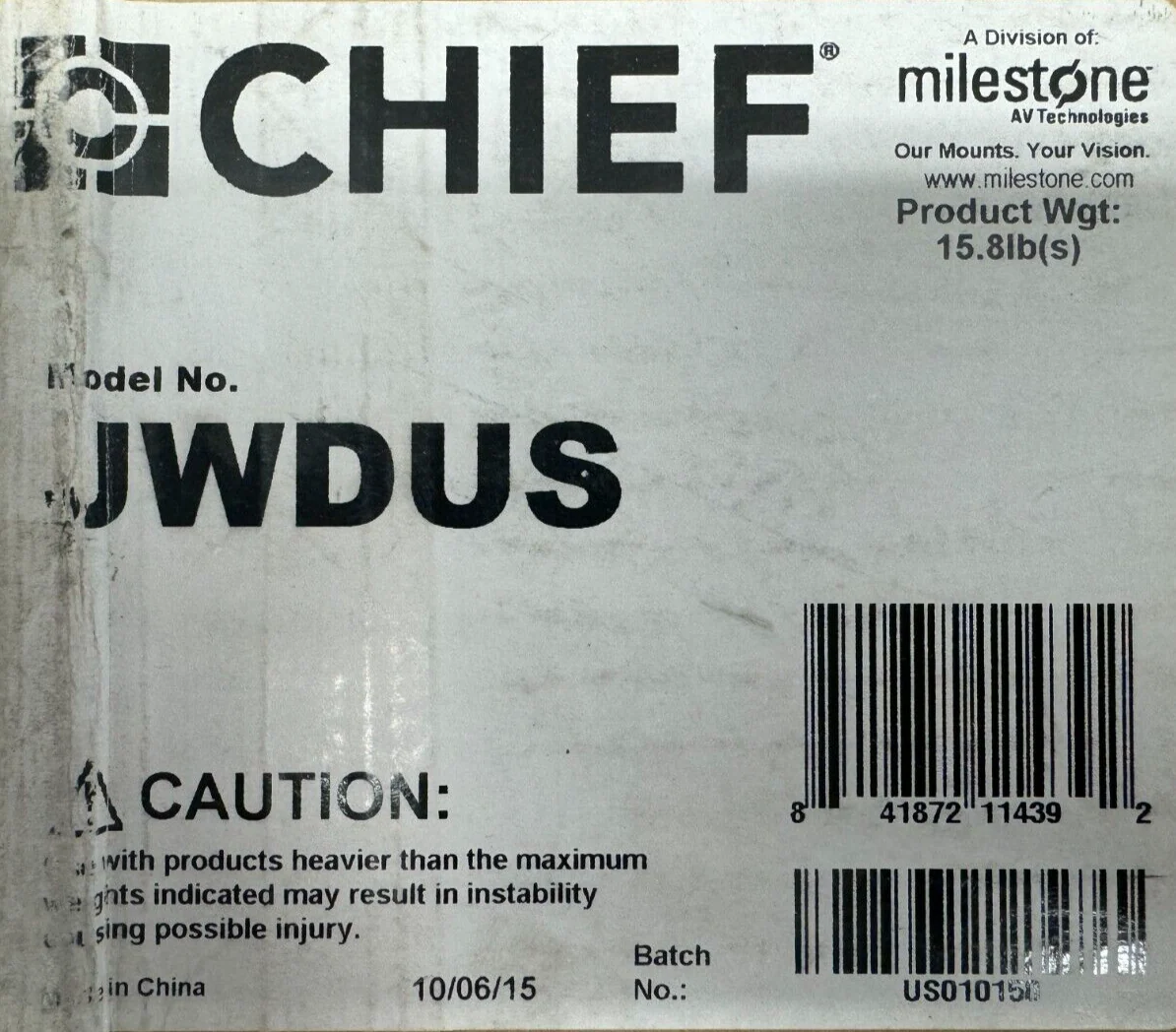 Chief JWDUS Universal Flat Panel Dual Swing Arm Wall Mount (Silver) - Image 3