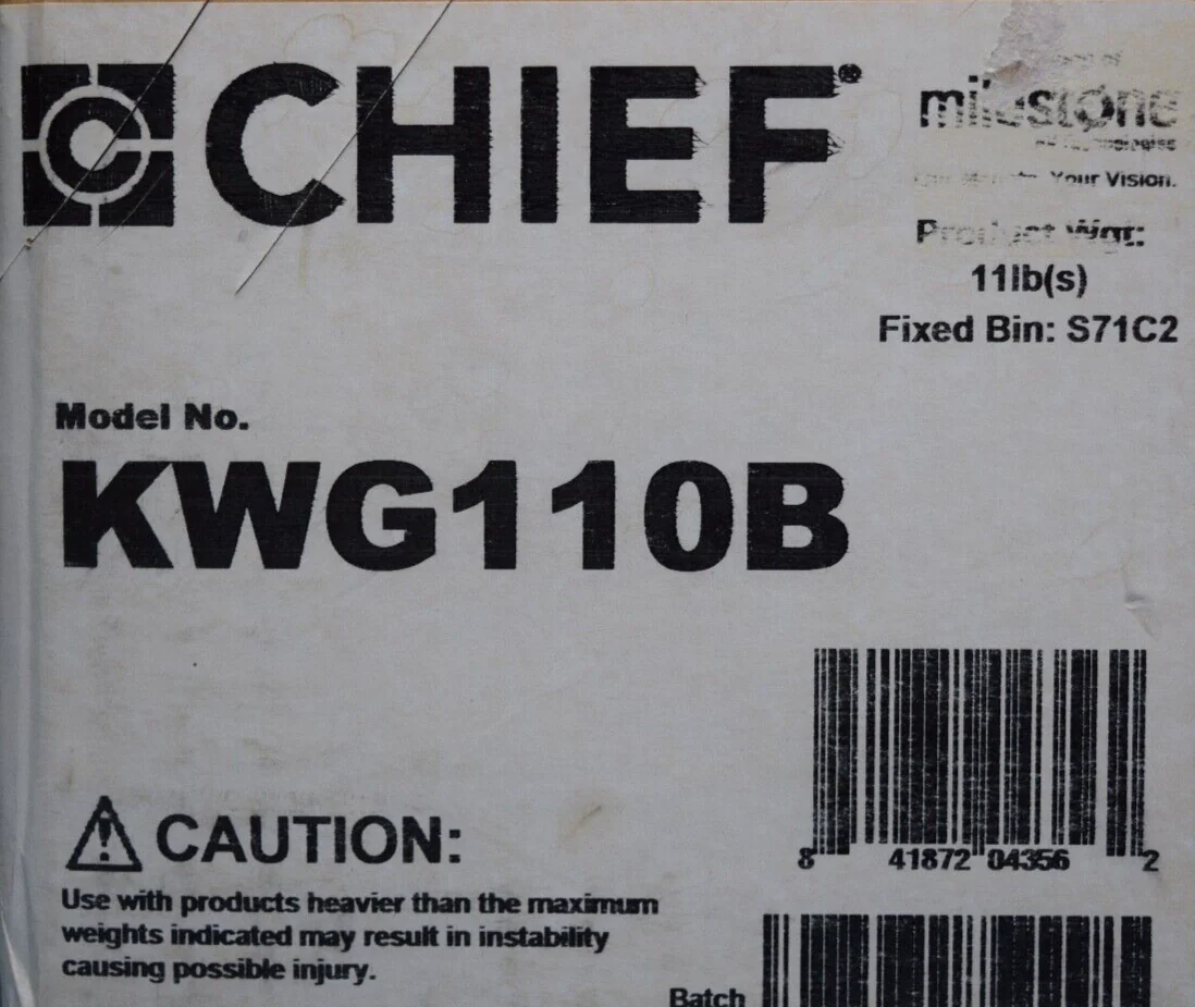Chief KWG110B Dual Swing Arm Wall Mount for Displays from 10"-30" & up to 25lbs. - Image 2