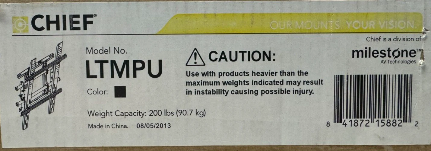 Chief LTMPU Chief FUSION Wall Mount for Flat Panel Display - Image 2