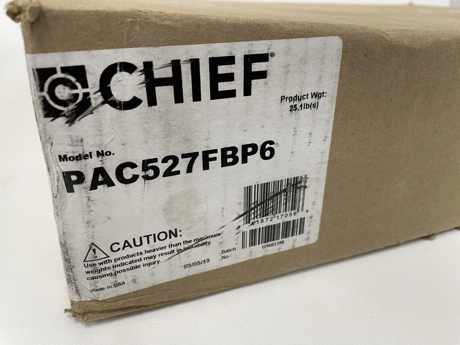 Chief PAC527FBP6 Extra Large In-Wall Storage Box with 6 Surge/Power Receptacles - Image 3
