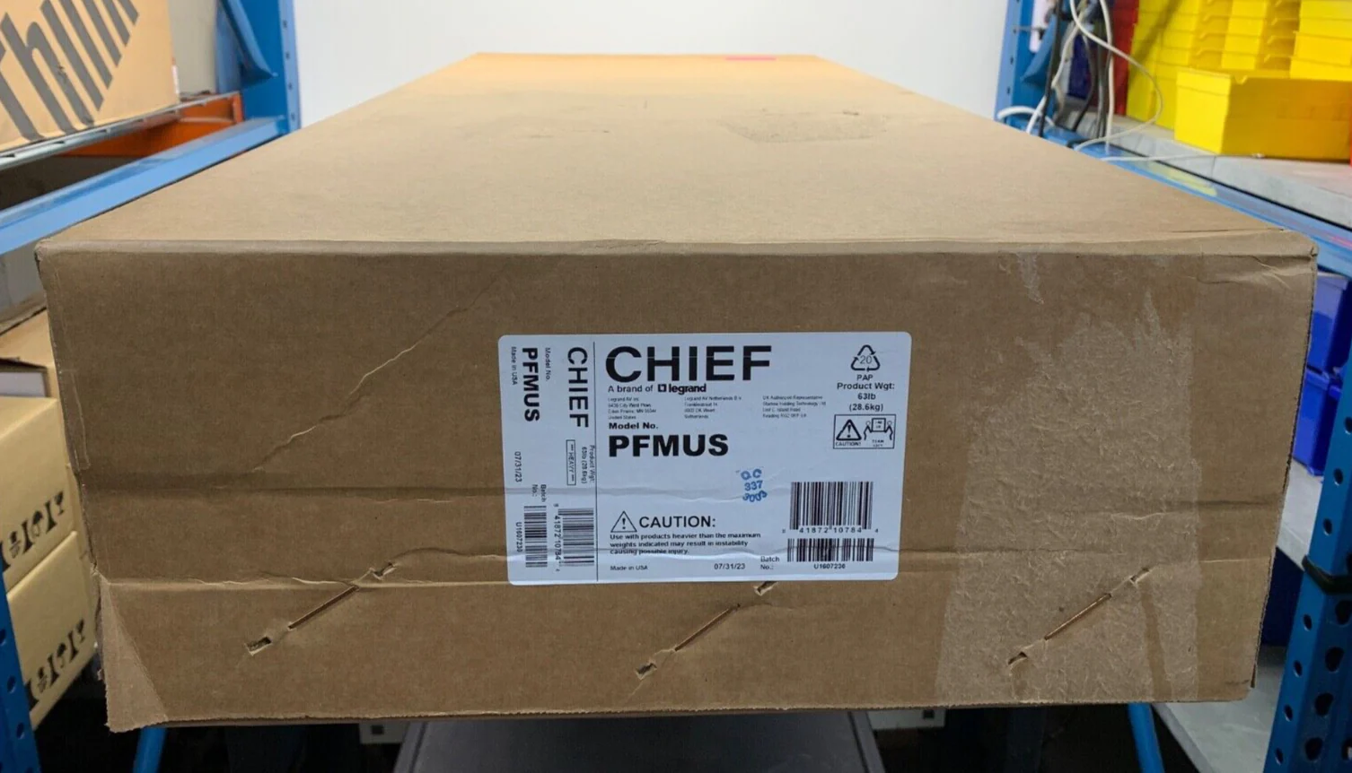 Chief PFMUS. Confidence Monitor Cart (Silver) - Image 3