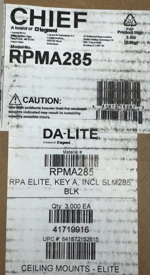 Chief RPA Elite Custom Projector Mount with Keyed Locking (A version)-RPMA285 - Image 3