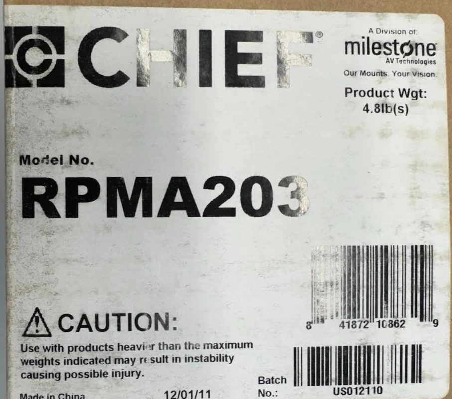 Chief RPMA-203 RPA Elite Custom Projector Mount with Keyed Locking - Image 3