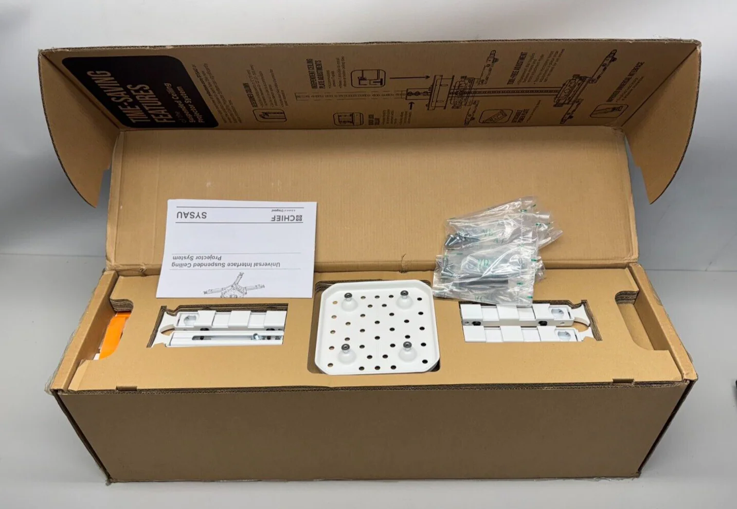 Chief SYSAUW Suspended Ceiling Projector System (0 to 12" Drop, White) SYSAU - Image 3