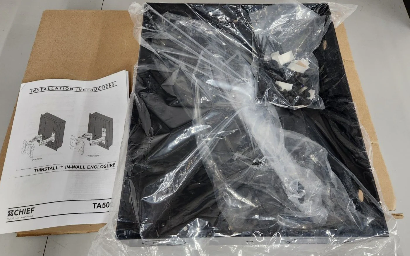 Chief TA502 Small THINSTALL In-Wall Swing Arm Accessory (Black) NOB - Image 2