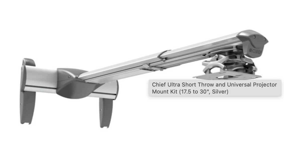 Chief WM220MAUS Ultra Short Throw and Universal Projector Mount Kit (Silver) - Image 2