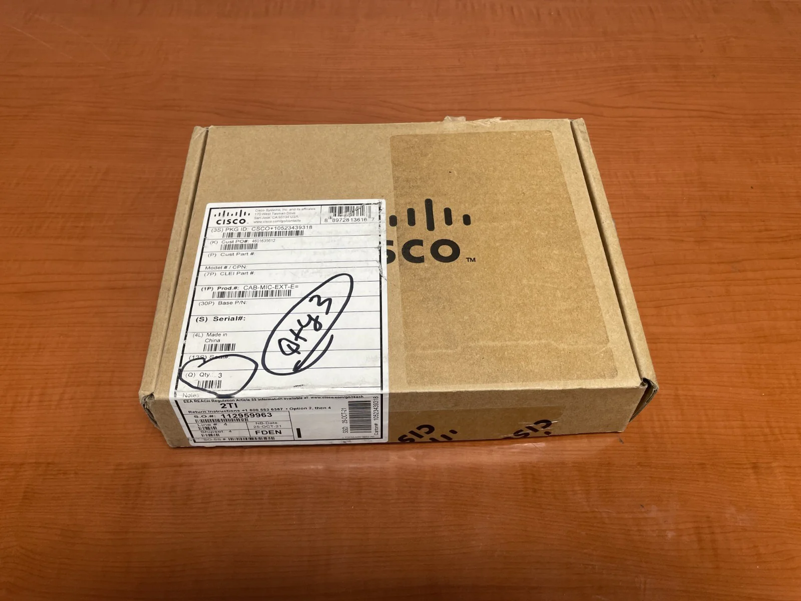 Cisco CAB-MIC-EXT-E Microphone Extension Cable 4 Pin with Euroblock LOT OF 3