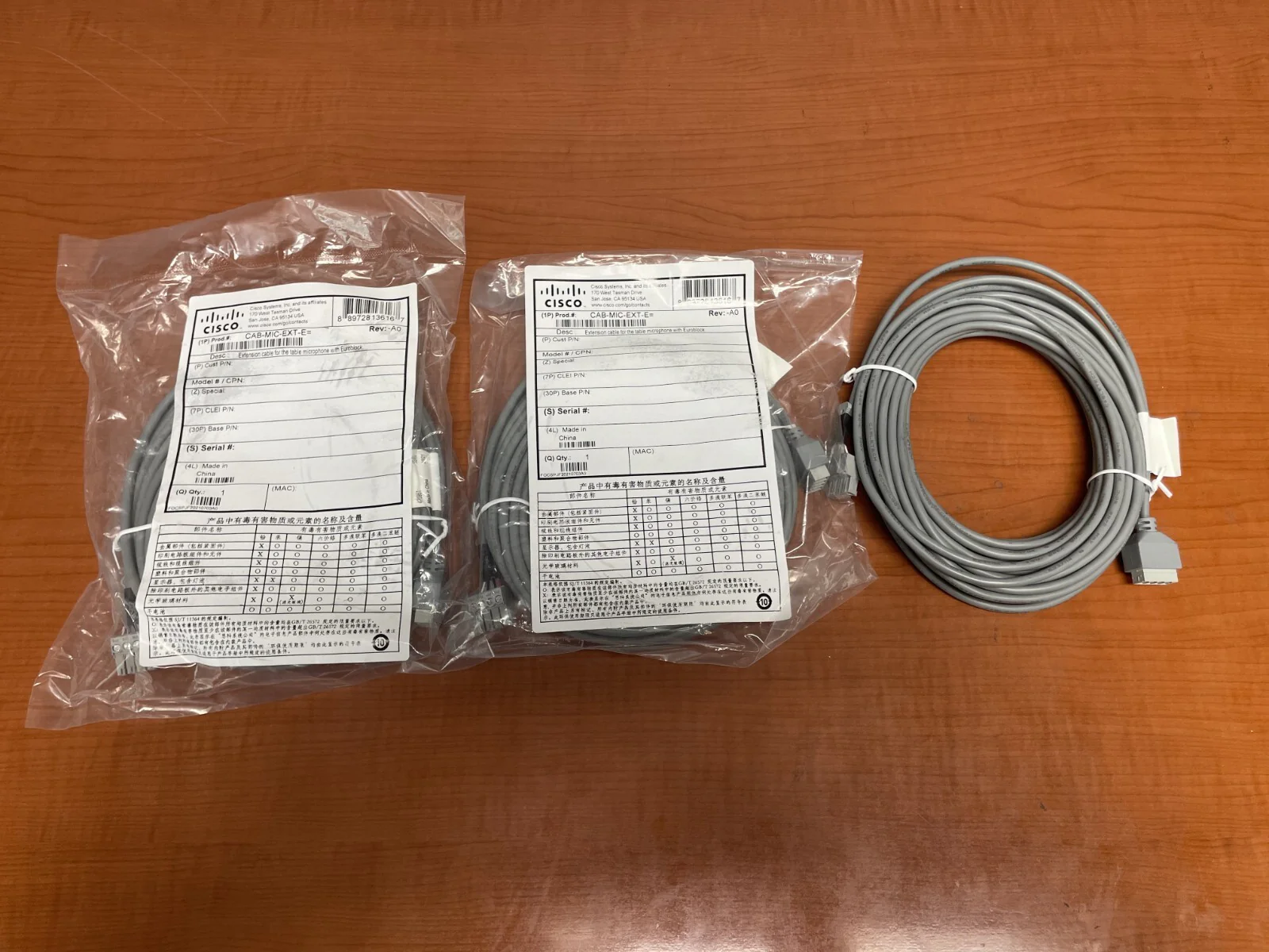 Cisco CAB-MIC-EXT-E Microphone Extension Cable 4 Pin with Euroblock LOT OF 3 - Image 4