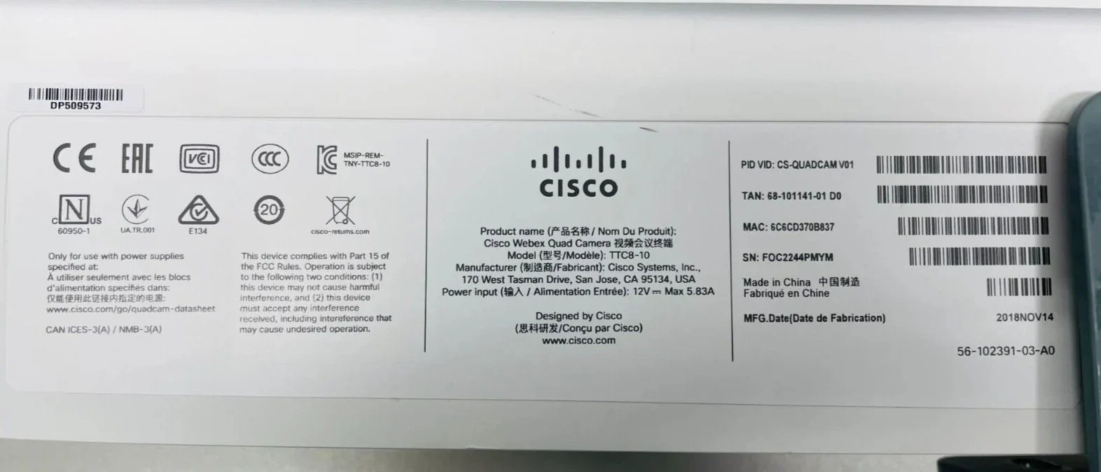Cisco CS-KITPLUS-K9 Webex Room Kit with Quad Cam, and Touch 10 - Image 5