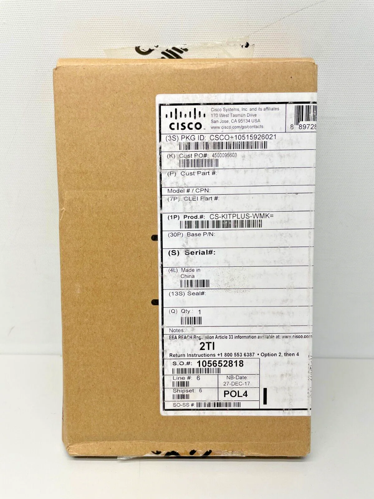 Cisco CS-KITPLUS-WMK= Video Conferencing Mounting Kit for Cisco Spark