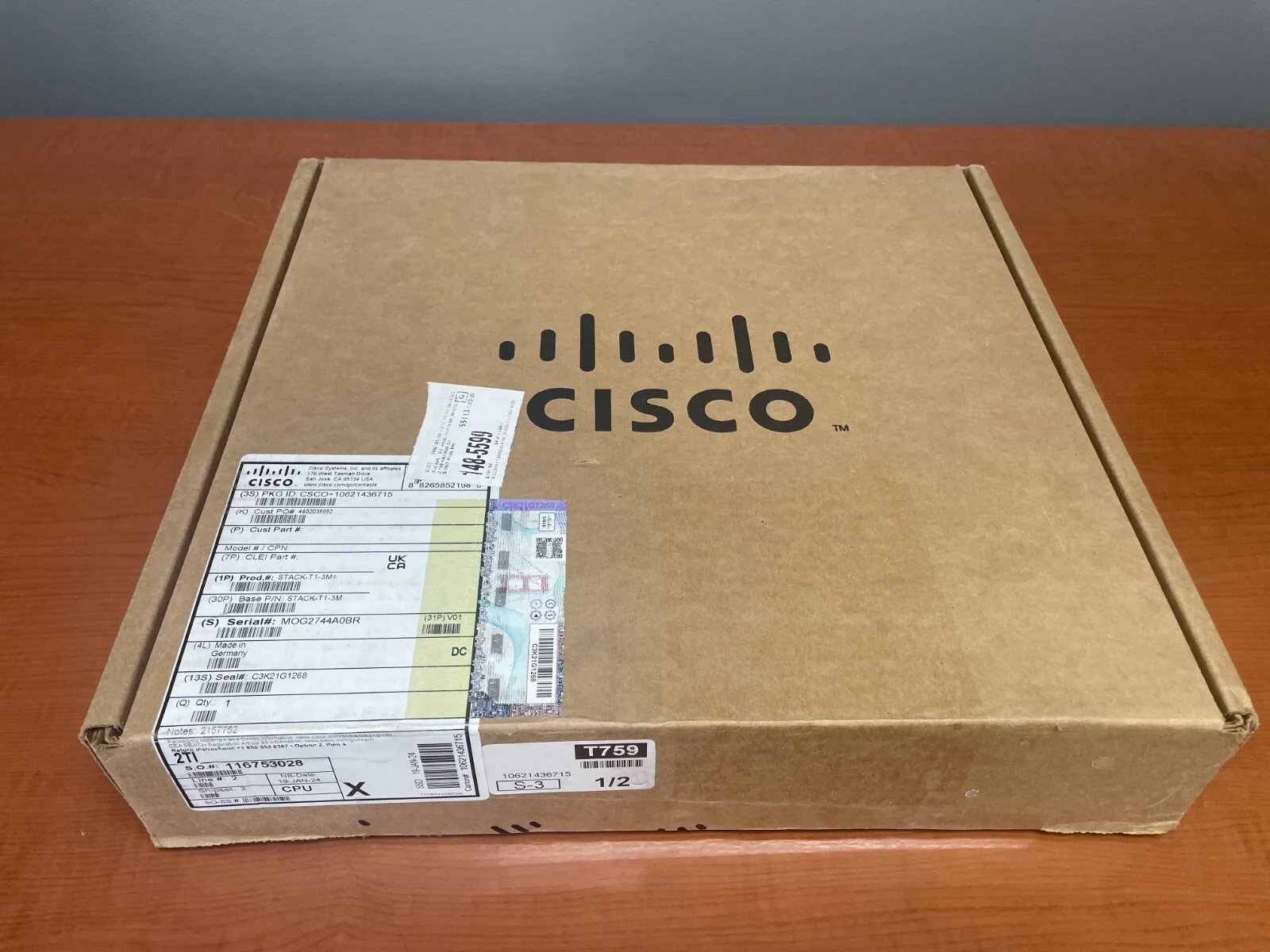 Cisco STACK-T1-3M StackWise-3M Stacking Cable