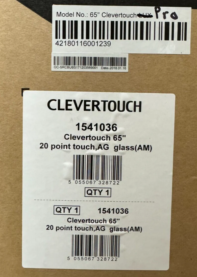 Clevertouch 1541036 65" 20 point touch Pro Series Dual Slot - Lux & Android Mod. - Image 2