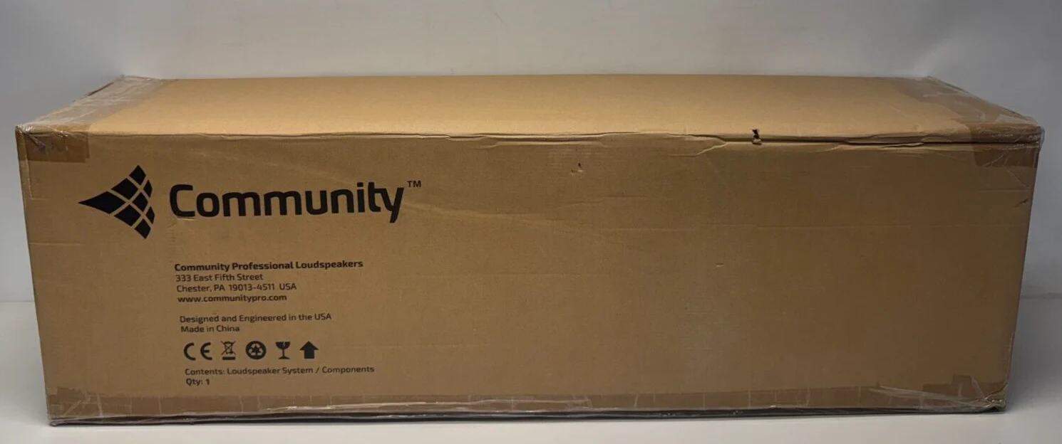 Community ENT212W 2-Way Compact Column Array Speaker, White