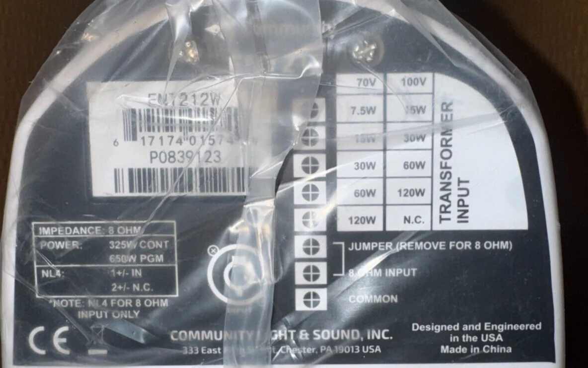 Community ENT212W 2-Way Compact Column Array Speaker, White - Image 6