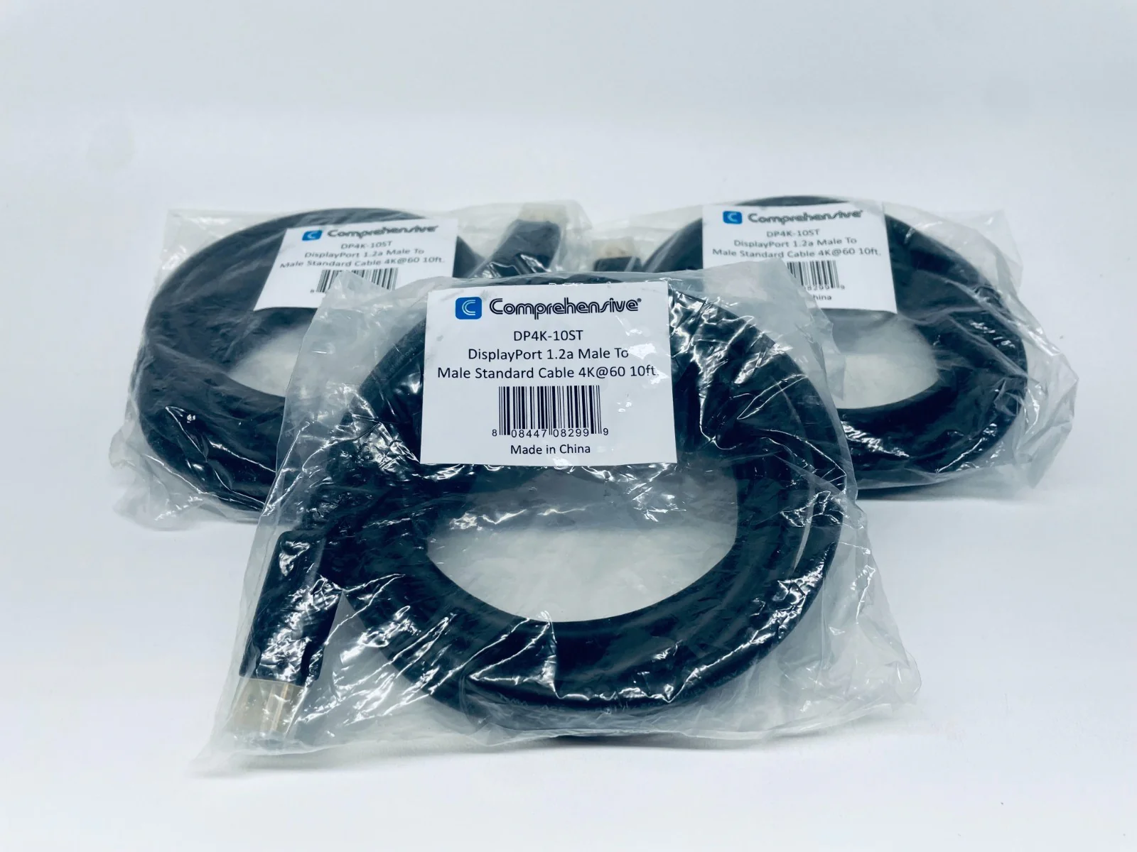 Comprehensive DP4K-10ST DisplayPort 1.2a Male to Male Cable 4K@60 10ft. LOT OF 3