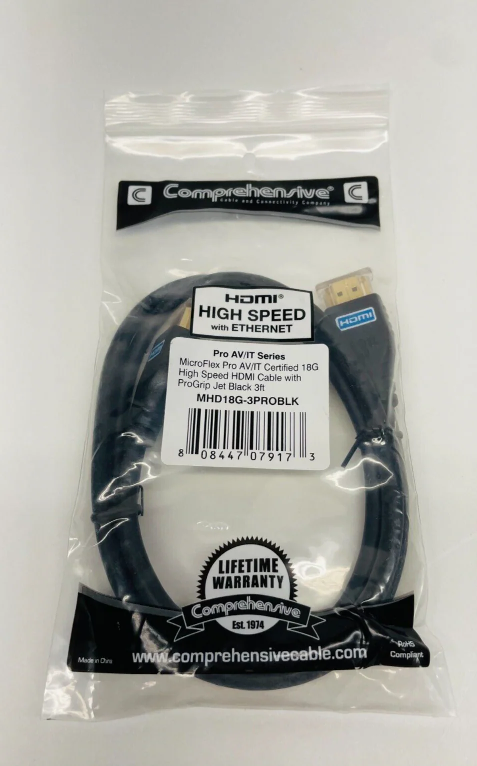 Comprehensive MHD18G-3PROBLK MicroFlex Pro AV/IT HDMI Cable Black 3ft LOT OF 12 - Image 2