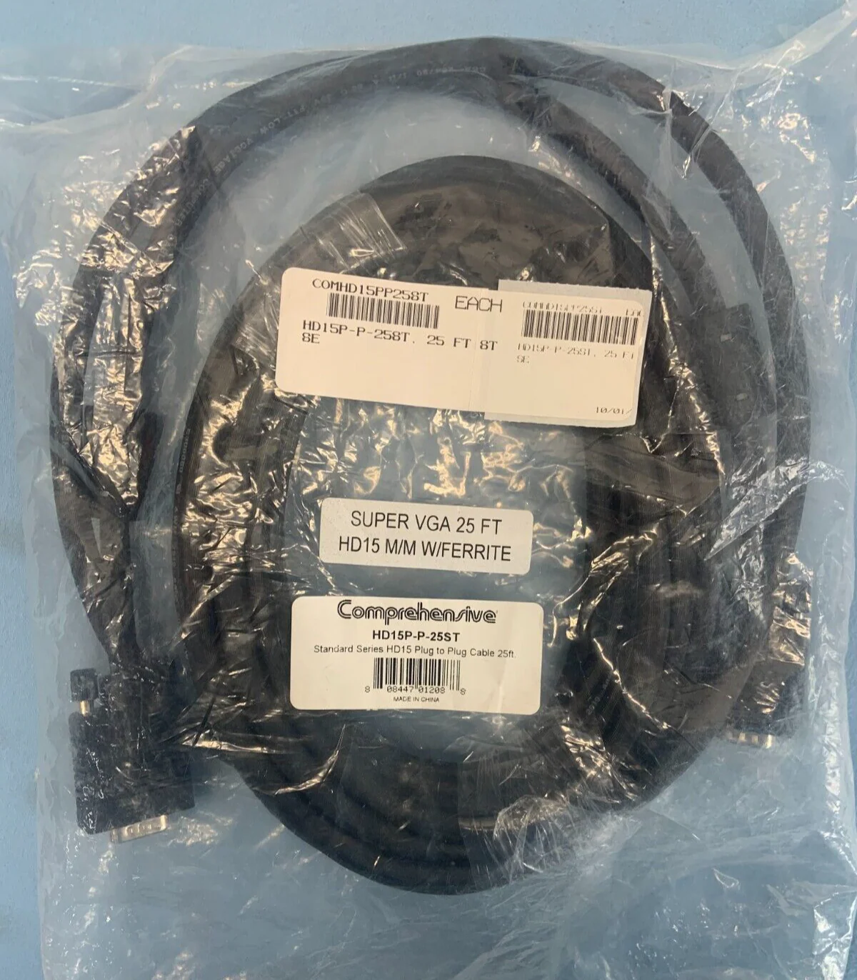 Comprehensive Standard Series HD15 25ft VGA Cable | HD15P-P-25ST Lot of 2 - Image 2