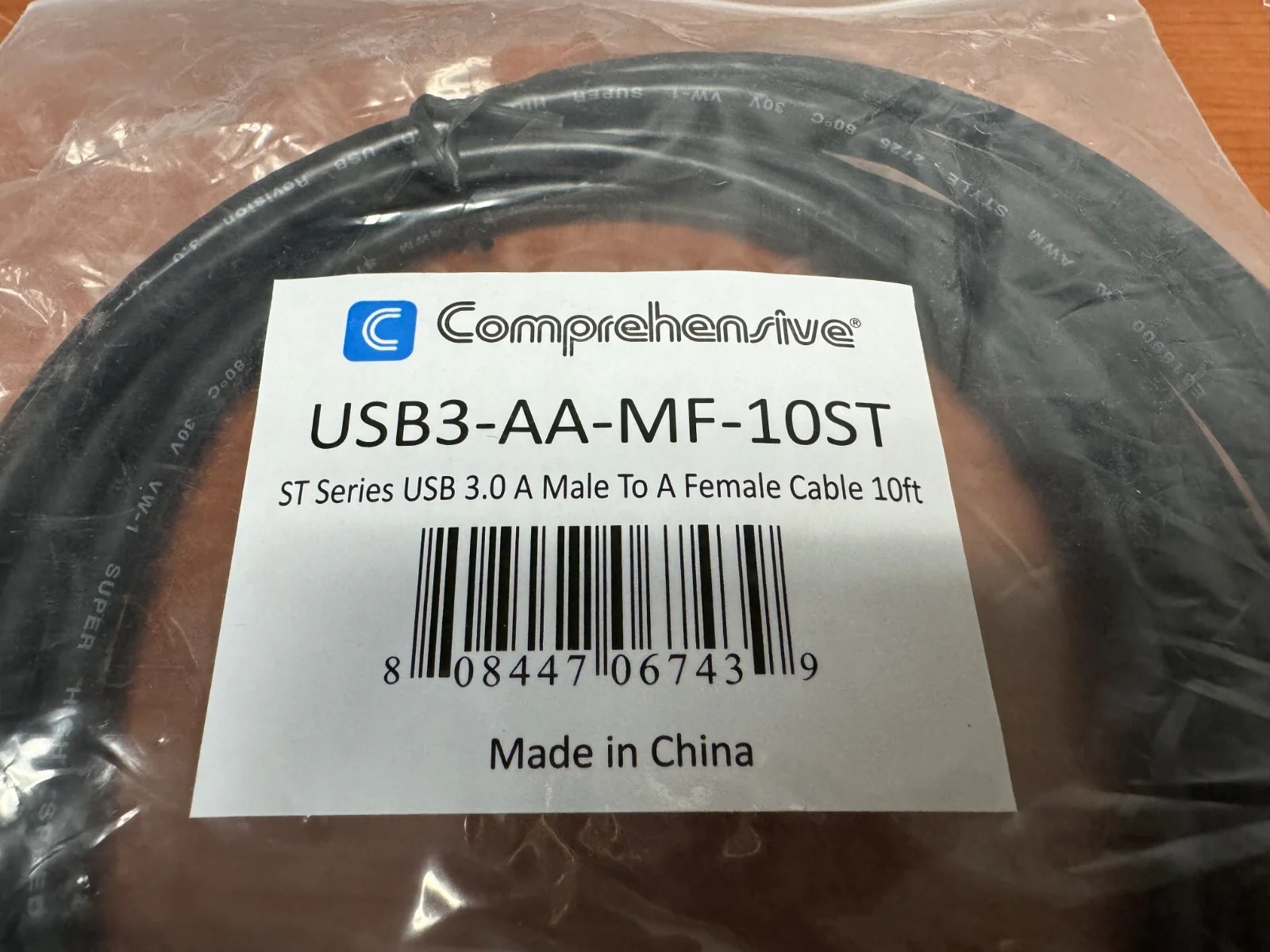 Comprehensive USB3-AA-MF-10ST LOT OF 2 10' Type-A Male to Type-A Female Cables - Image 3