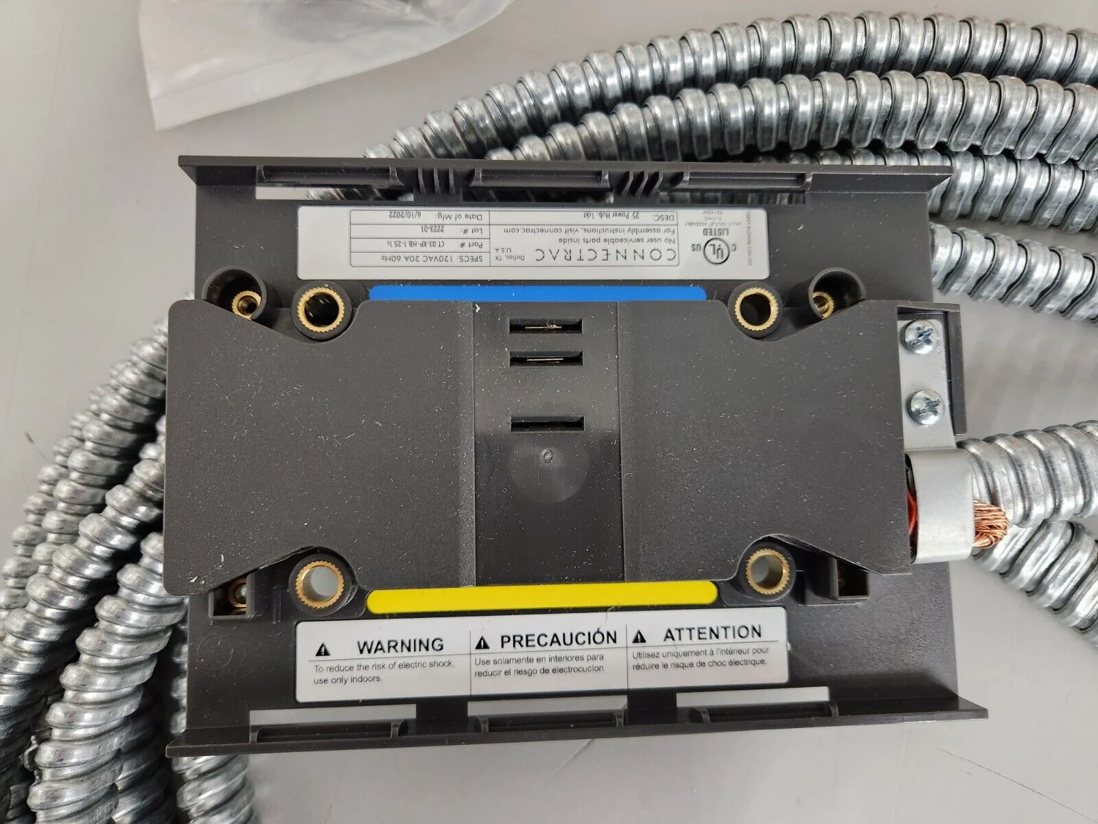 CONNECTRAC CT.XP.1-06-25.1C 6’ EXPRESS Under Carpet Kit 25’ Quad Receptacle - Image 2