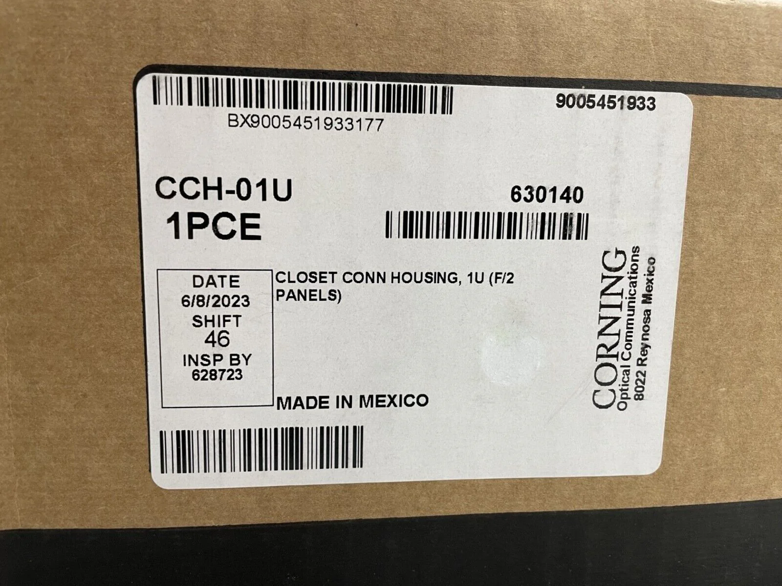 Corning CCH-01U 1RU One Rack Unit Fiber Optic Closet Connector Housing - Image 2