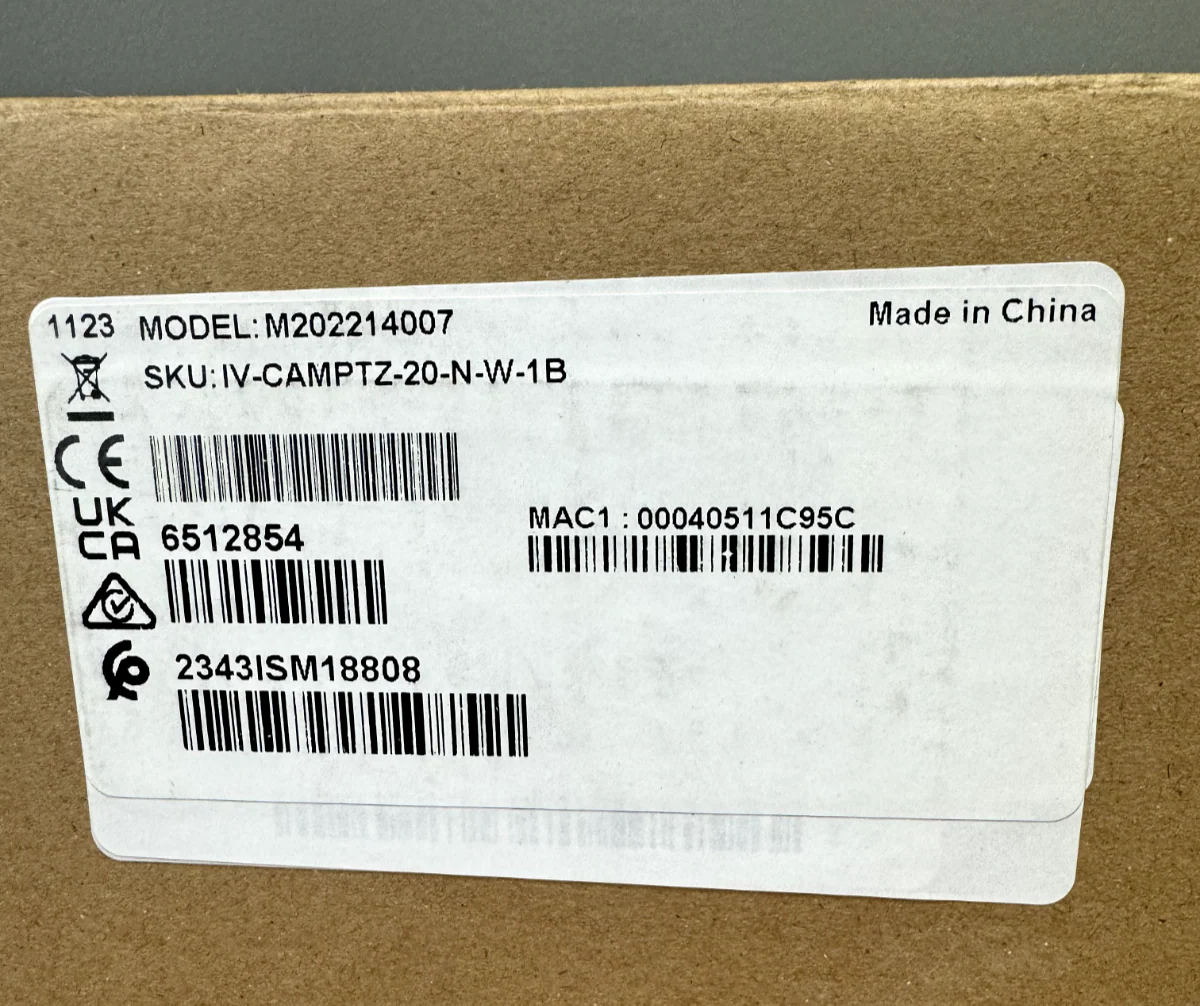 Crestron 1 Beyond 6512854 IV-CAMPTZ-20-N-W-1B PTZ Camera 20x Optical Zoom NDI HX
