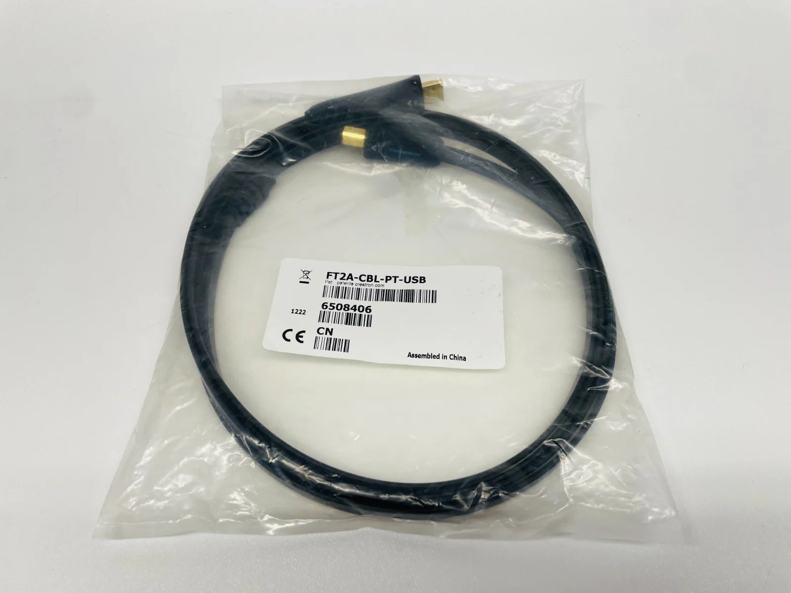 Crestron 6508406 FT2A-CBL-PT-USB Pass-Through Cable FT2 Series, USB-A to USB-B