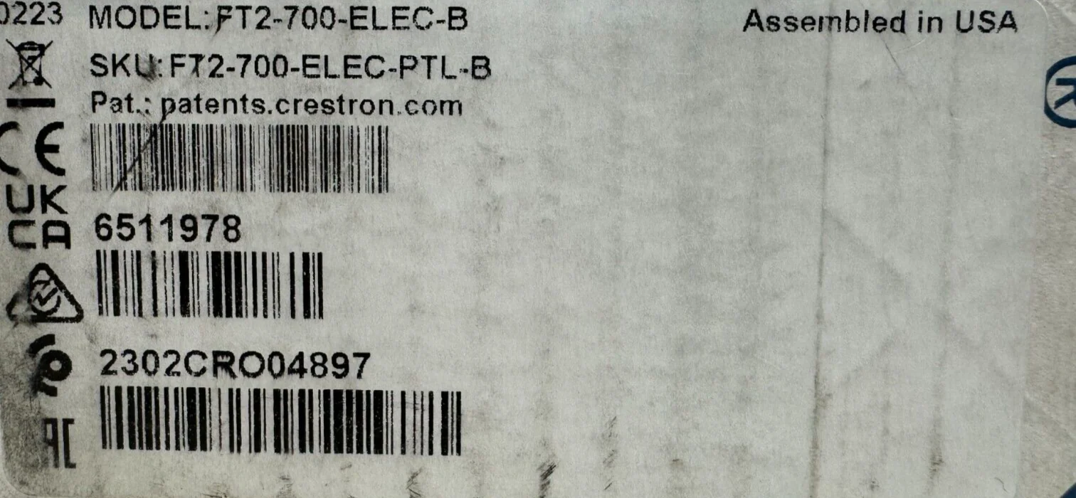 Crestron 6511978 FT2-700-ELEC-B Cable Management System, 700 Size, Black - Image 3
