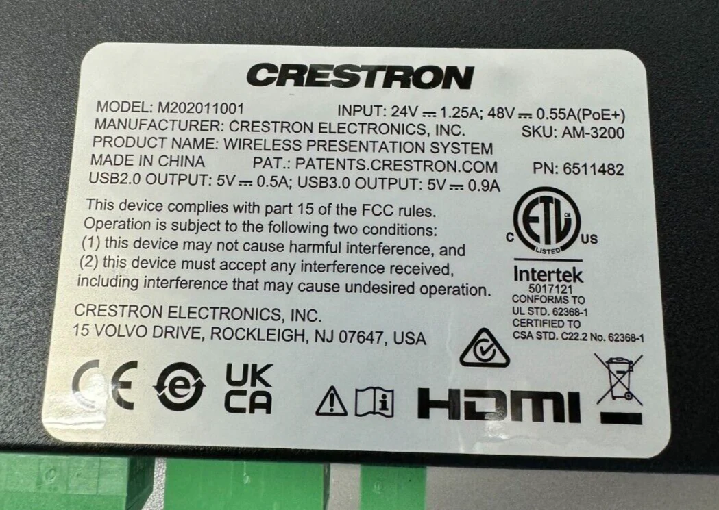 Crestron AM-3200 AirMedia Receiver 3200 6511482 - Image 5