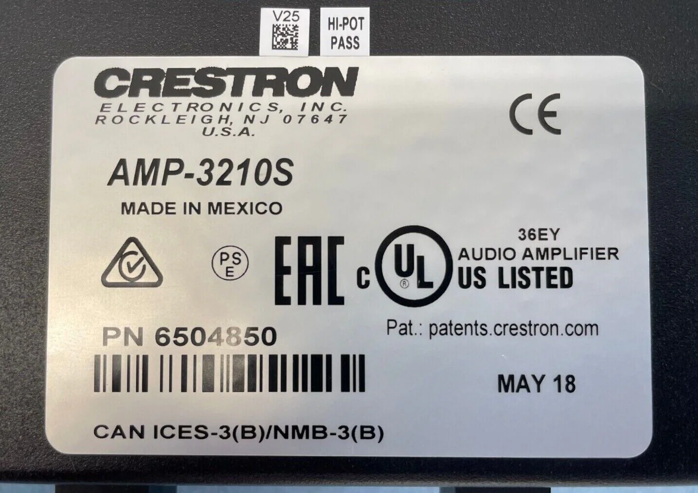 Crestron AMP-3210S 3x210W Commercial Power Amplifier, 4/8Ω 6504850 - Image 6