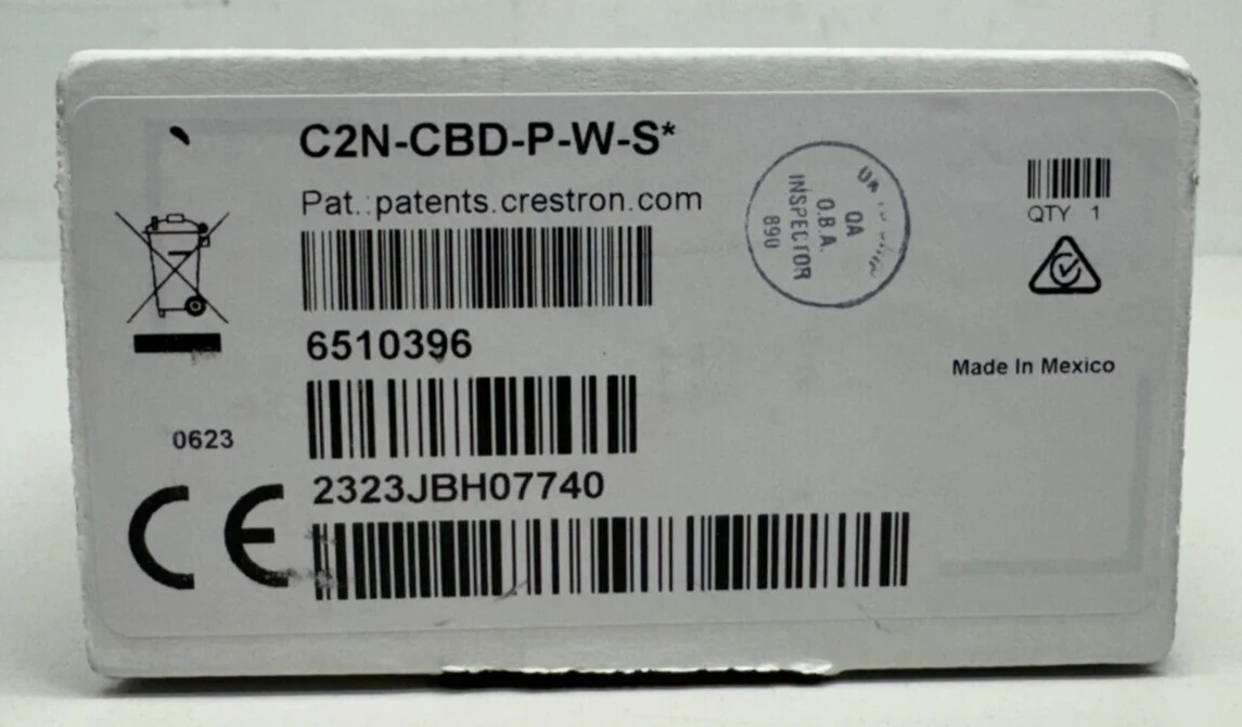 Crestron C2N-CBD-P-W-S Cameo Keypad, Standard Mount, White Smooth 6510396 - Image 3