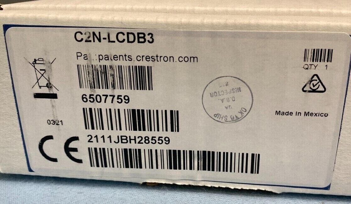 Crestron C2N-LCDB3 Wall-Mounted Multi-Purpose LCD Keypad 6507759 NEW - Image 2