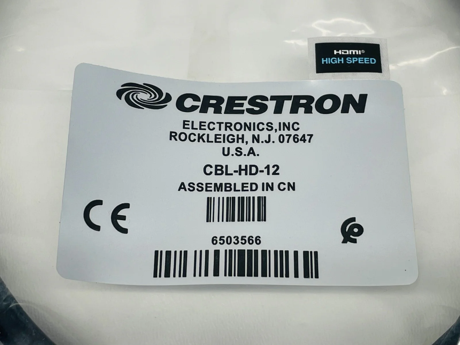 Crestron CBL-HD-12 Certified HDMI Interface Cable, 18 Gbps, 12 ft - LOT OF 5 - Image 3
