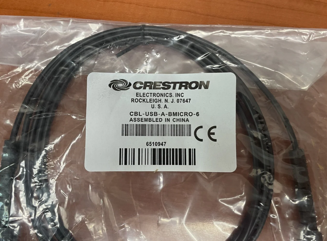 Crestron CBL-USB-A-BMICRO-6 USB A to B Micro cable 6'  6510947 Lot of 4 - Image 3