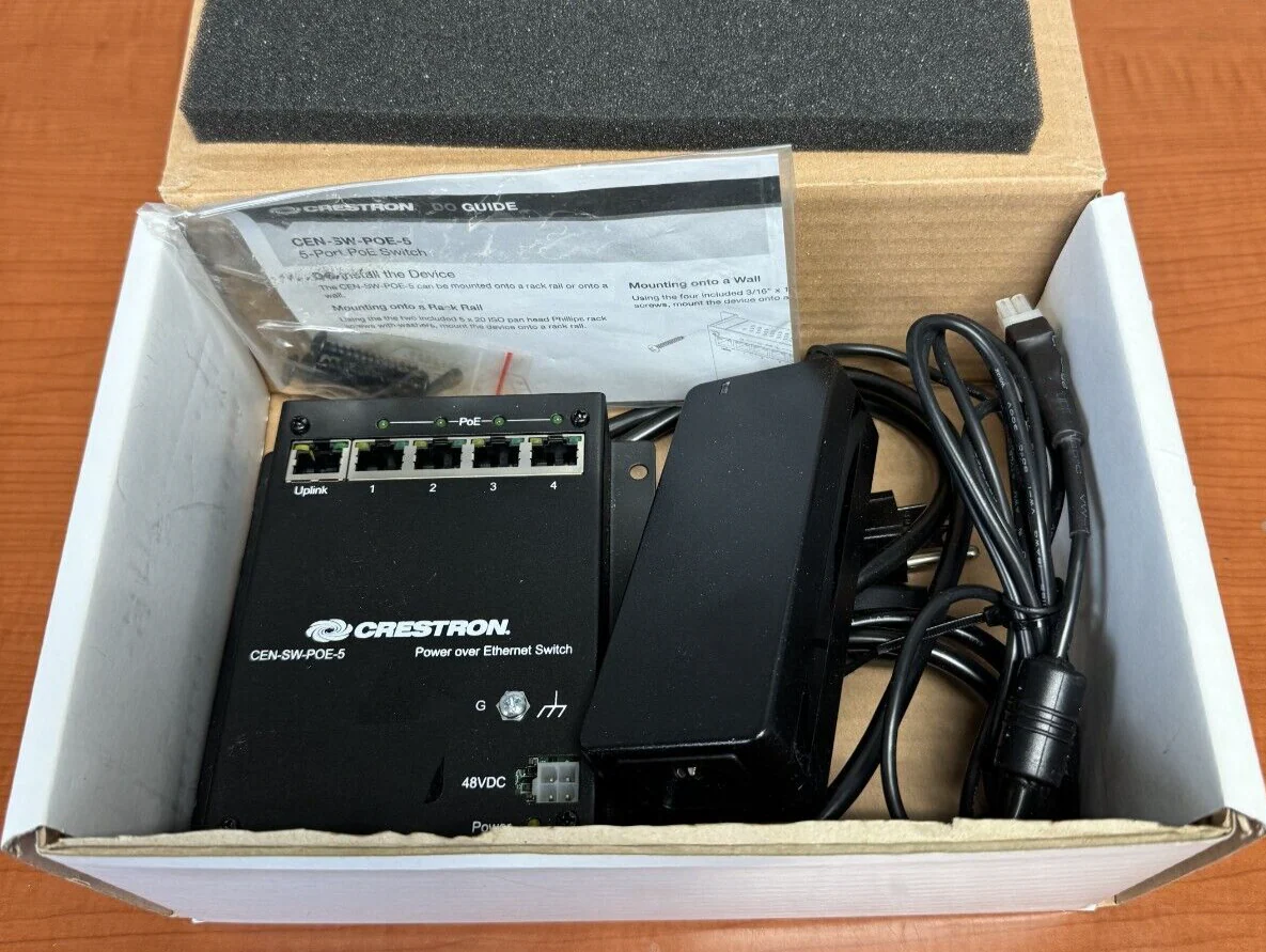 Crestron CEN-SW-POE-5  5-Port PoE Switch 6506450