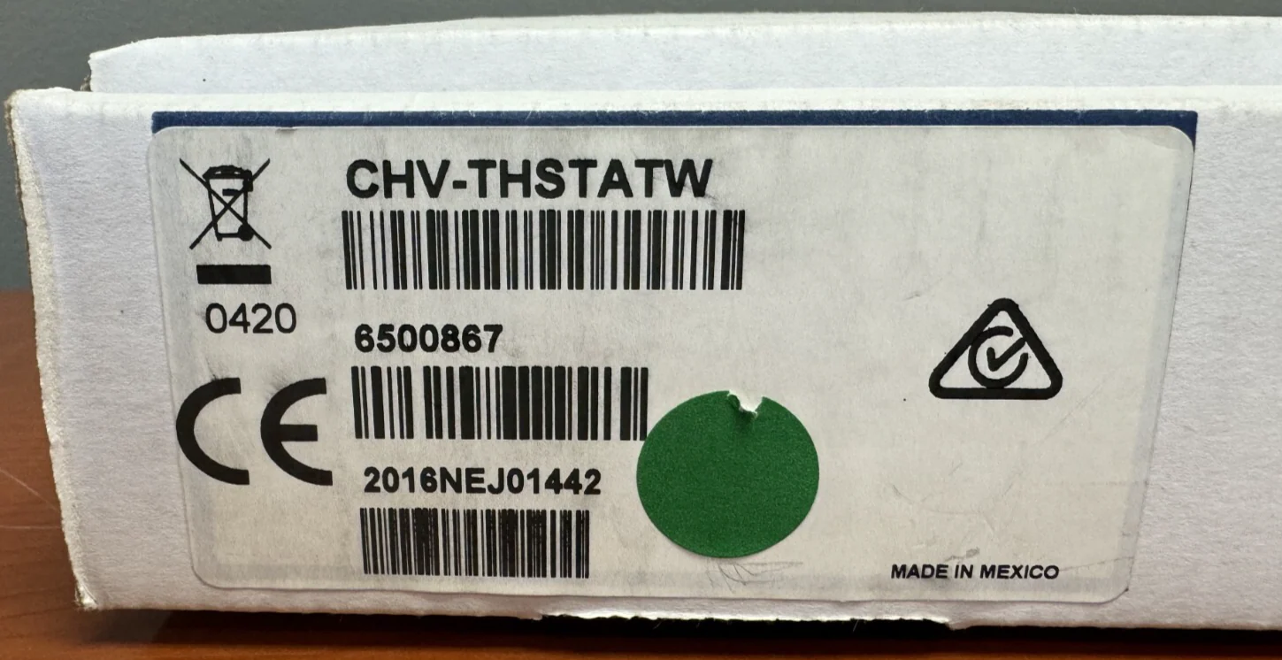 Crestron CHV-THSTATW Heating and Cooling Thermostat, White Faceplate 6500867