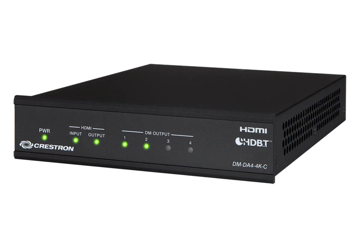 Crestron DM-DA4-4K-C 1:4 4K HDMI to DM 8G+ & HDBaseT Splitter (6507981) - Image 2