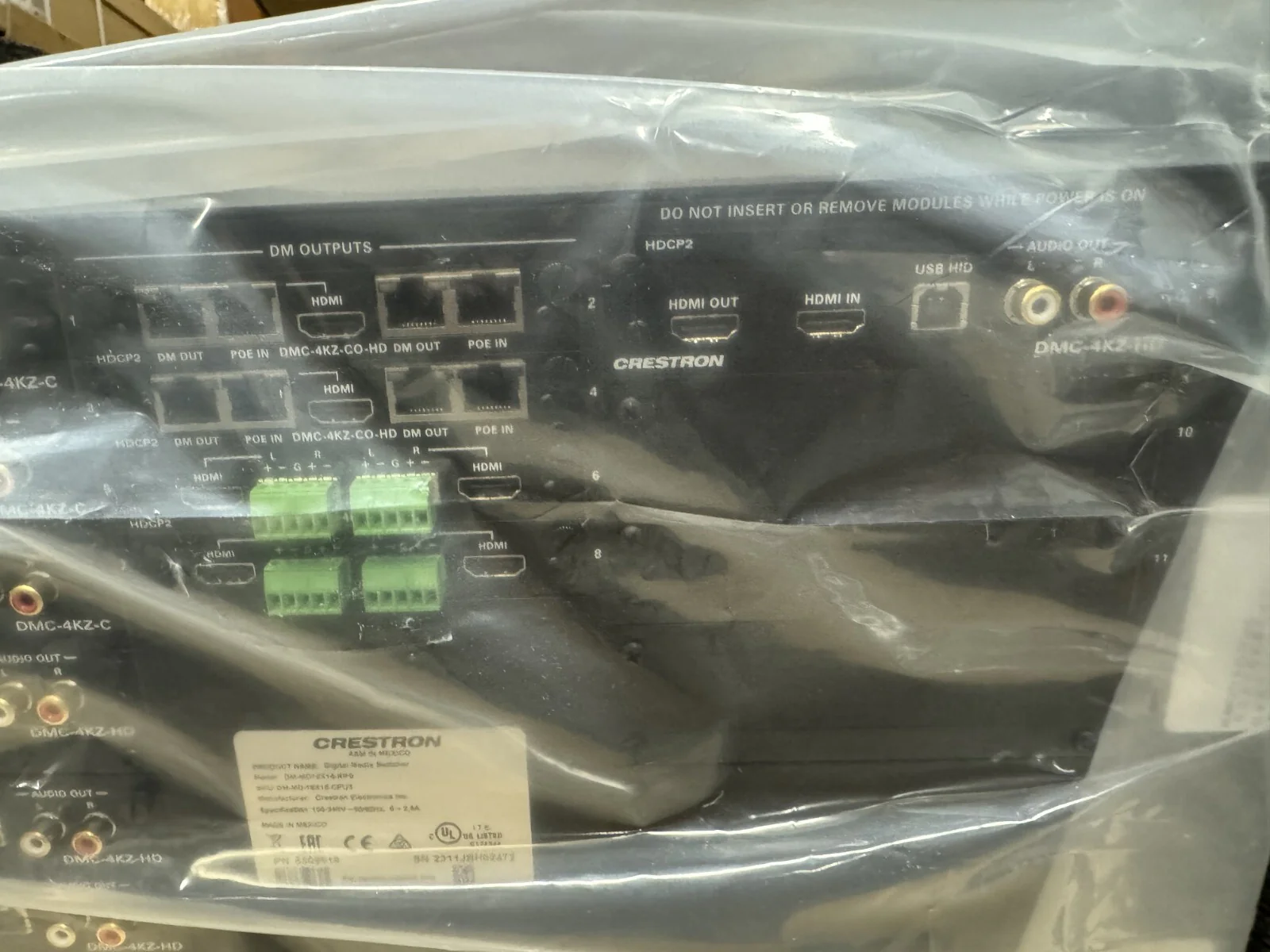 Crestron DM-MD16X16-CPU3 DigitalMedia Switcher w/ DMC-4KZ-HD DMC-4KZ-CO-HD - Image 5