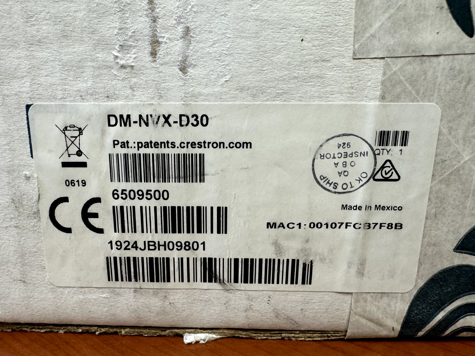 Crestron DM-NVX-D30 DM NVX 4K60 4:4:4 HDR Network AV Decoder 6509500 - Image 2
