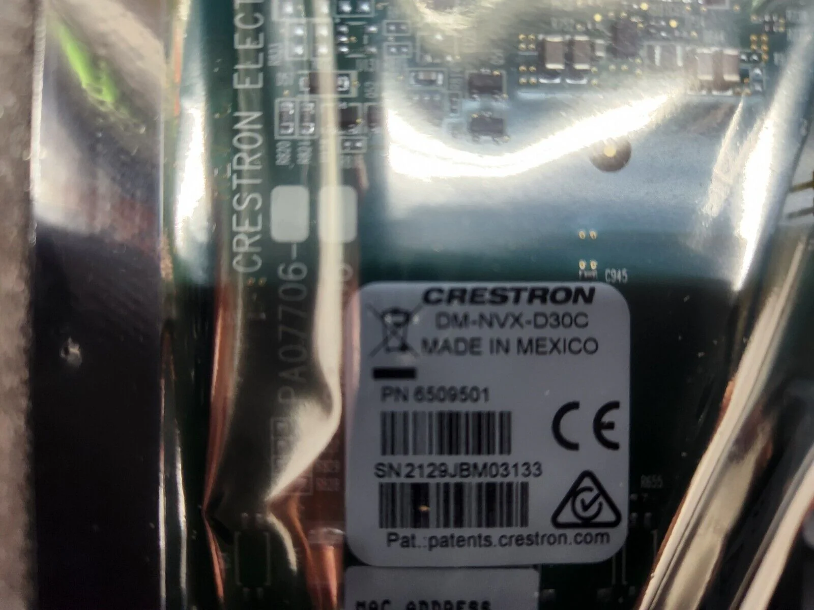 Crestron DM-NVX-D30C DM NVX 4K60 4:4:4 HDR AV Decoder Card 6509501 - Image 5
