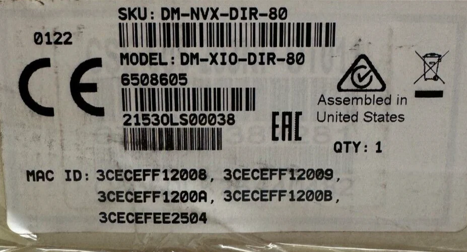 Crestron DM-NVX-DIR-80 DM NVX Director Network AV Switch, 80 Endpoints, 6508605 - Image 3