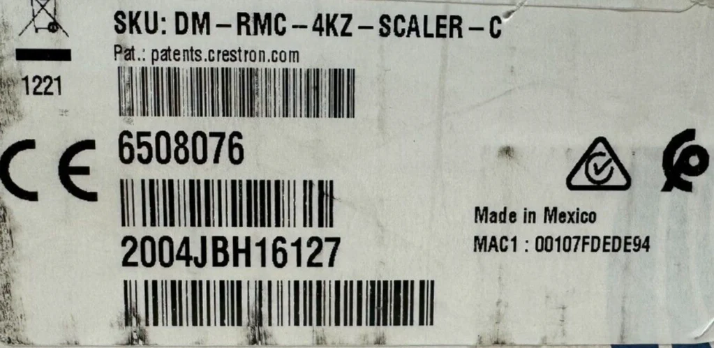Crestron DM-RMC-4KZ-SCALER-C DigitalMedia 8G+ 4K60 4:4:4 HDR w/ Power Supply - Image 6