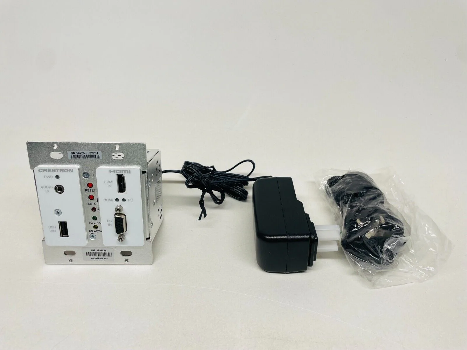 Crestron DM-TX-200-2G-W-T Wall Plate DigitalMedia CAT Transmitter 200 6505823 - Image 3